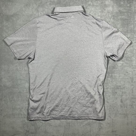 Travis Mathew Polo Shirt Men's XL Gray Pique Logo Collared Short Sleeve Golf - Picture 6 of 7